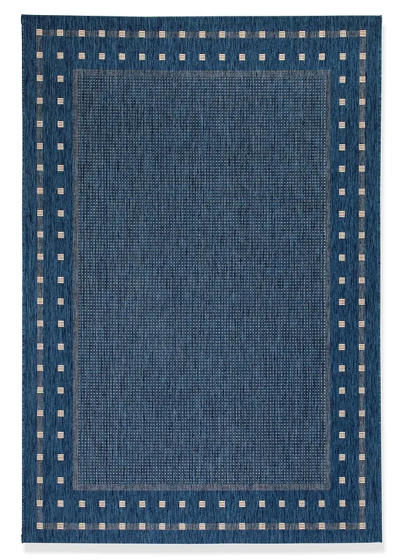 In- und Outdoor Teppich mit umlaufender Bordüre in blau - bonprix