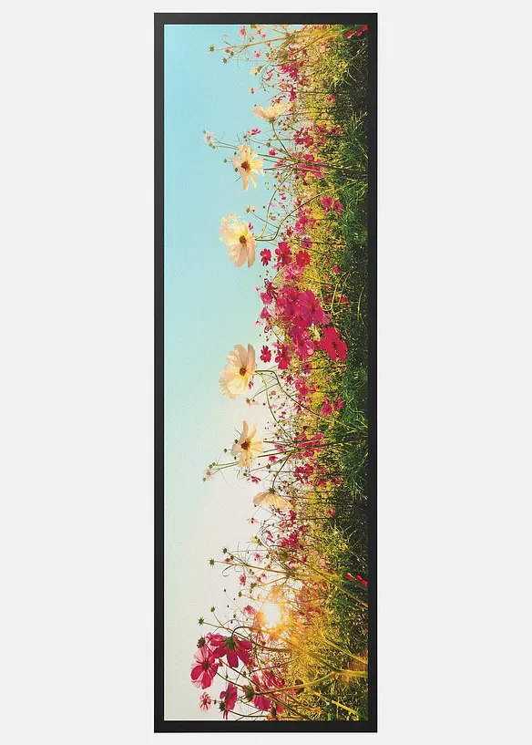 Waschbare Fußmatte mit Blumenwiese in bunt - bonprix