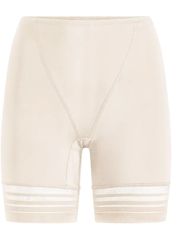 Shape-Radlerhose mit mittlerer Formkraft in beige von vorne - bonprix