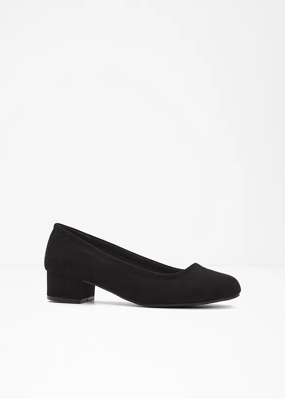 Pumps mit Blockabsatz in schwarz von vorne - bonprix