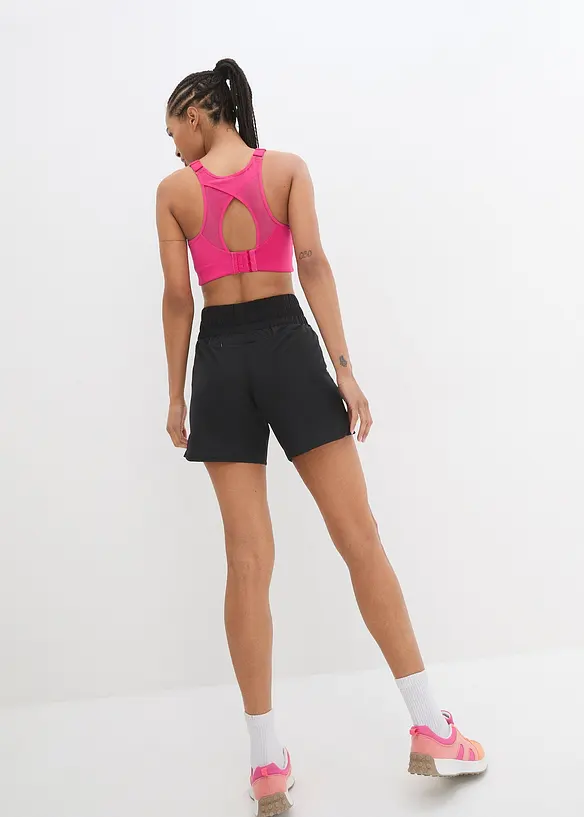 Funktions-Short mit Smokbund, schnelltrocknend in schwarz von hinten - bonprix Funktions-Short mit Smokbund, schnelltrocknend in schwarz von hinten - bonprix