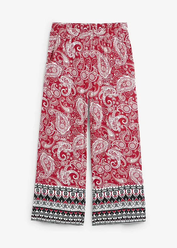 Palazzo-Hose aus softem Viskose-Mix in rot von vorne - bonprix Palazzo-Hose aus softem Viskose-Mix in rot von vorne - bonprix
