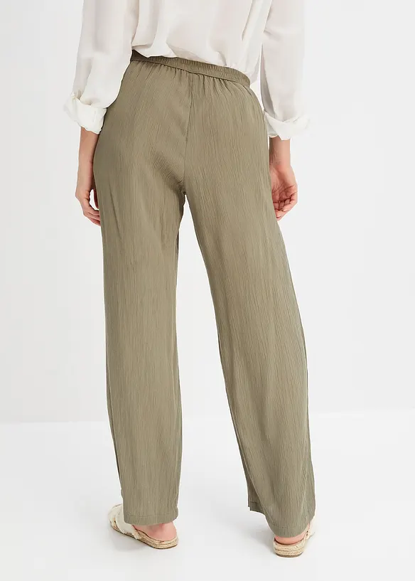 Palazzo-Hose aus softer Viskose in grün von hinten - bonprix Palazzo-Hose aus softer Viskose in grün von hinten - bonprix
