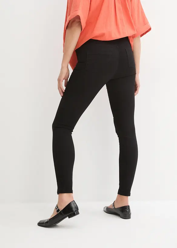 Umstandsjeggings mit Stretch, Skinny in schwarz von hinten - bonprix