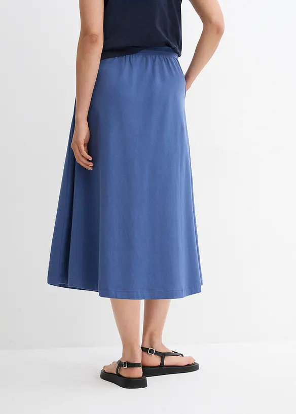 Jersey-Rock aus Baumwoll-Mix in blau von hinten - bonprix Jersey-Rock aus Baumwoll-Mix in blau von hinten - bonprix