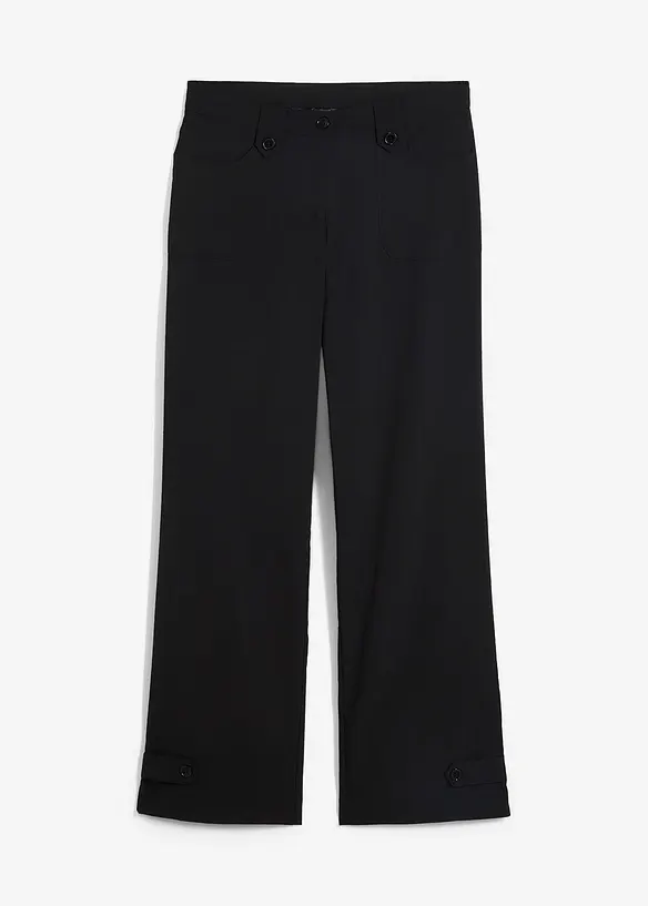 Bengalin-Stretch-Hose mit Bequembund in schwarz von vorne - bonprix Bengalin-Stretch-Hose mit Bequembund in schwarz von vorne - bonprix