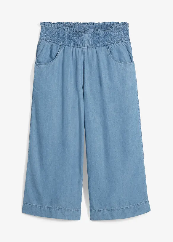 Culotte aus Lyocell in blau von vorne - bonprix Culotte aus Lyocell in blau von vorne - bonprix