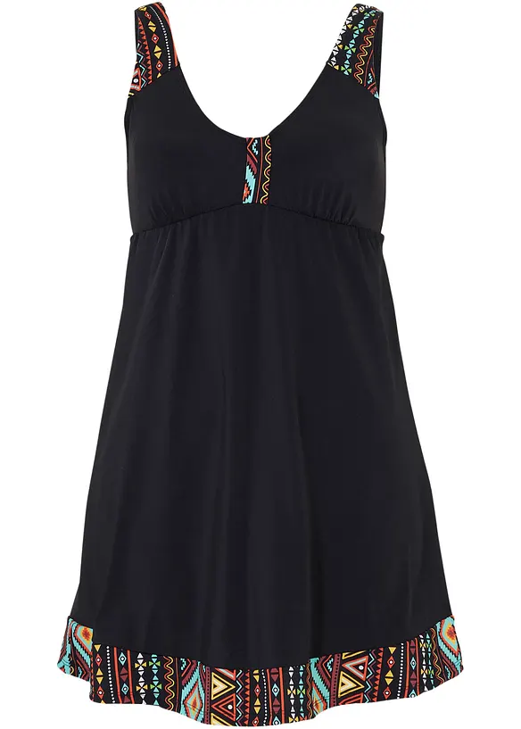 Badekleid in schwarz von vorne - bonprix