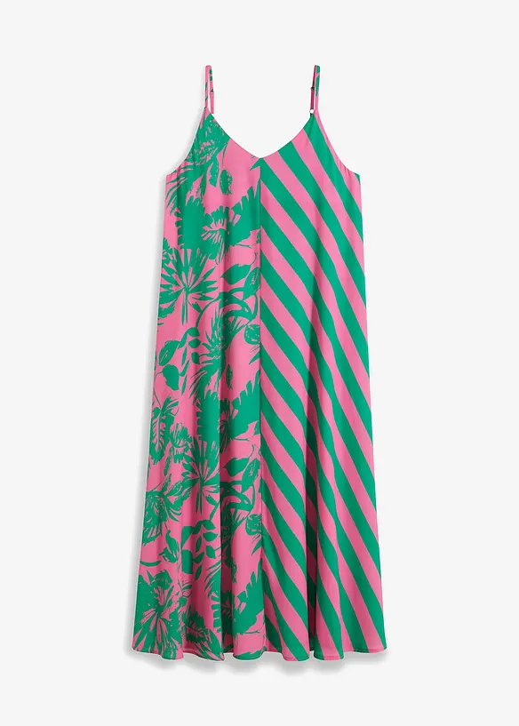 Maxikleid mit V-Ausschnitt in pink von vorne - bonprix Maxikleid mit V-Ausschnitt in pink von vorne - bonprix