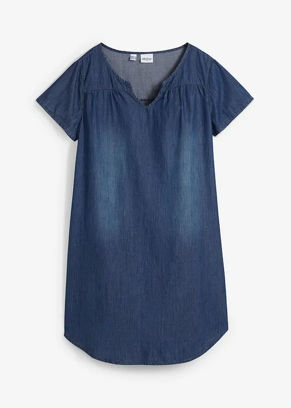 Tunika-Jeanskleid in blau von vorne - bonprix Tunika-Jeanskleid in blau von vorne - bonprix