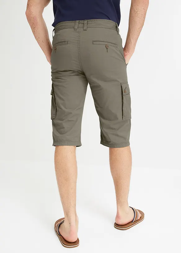 Cargo-Bermuda in Regular Fit in grau von hinten - bonprix