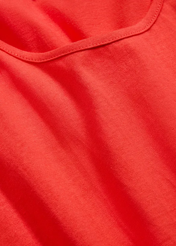 Jerseykleid mit  reiner Bio-Baumwolle in rot - bonprix