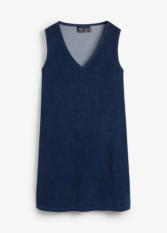 Frottee-Kleid aus Baumwoll-Mix in blau von vorne - bonprix Frottee-Kleid aus Baumwoll-Mix in blau von vorne - bonprix