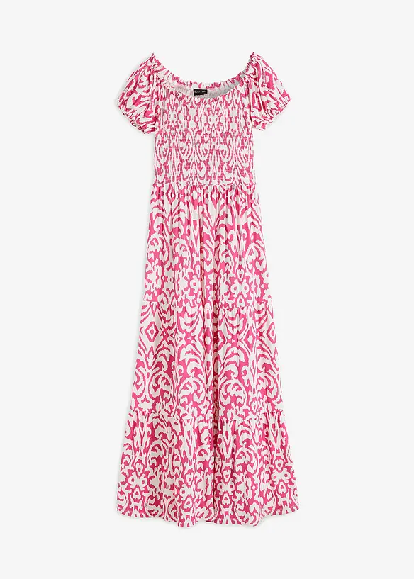 Maxikleid aus fließendem Viskose-Mix in pink von vorne - bonprix Maxikleid aus fließendem Viskose-Mix in pink von vorne - bonprix
