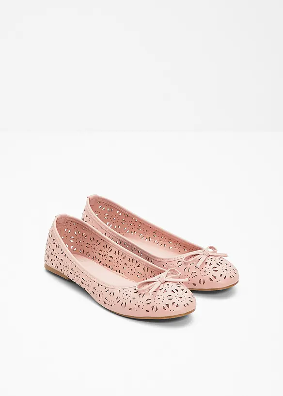 Ballerinas in bequemer Weite in rosa - bonprix