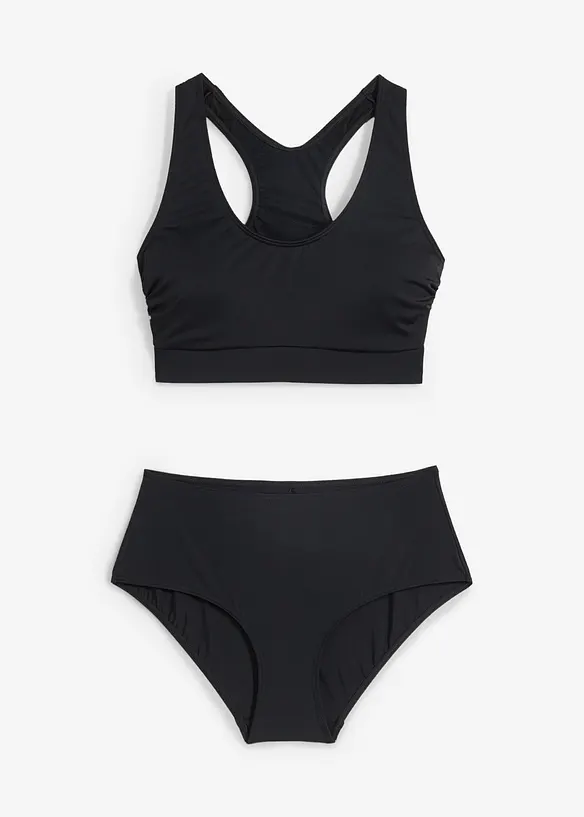 Bustier-Bikini (2-tlg.Set) in schwarz von vorne - bonprix
