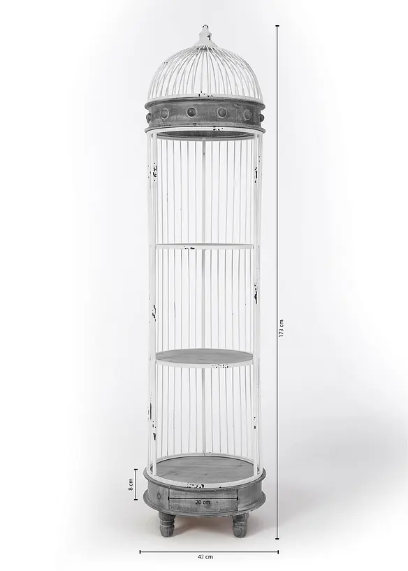 Regal Vogelkäfig in weiß - bonprix