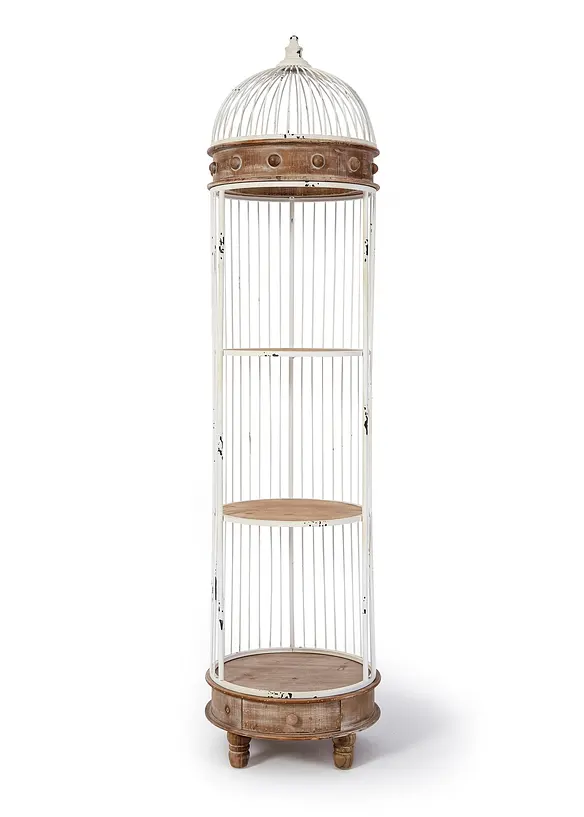 Regal Vogelkäfig in weiß von vorne - bonprix