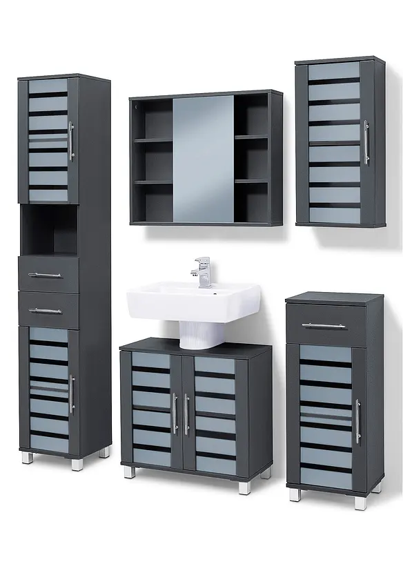 Badezimmer Hochschrank in grau (Ambiente) - bonprix