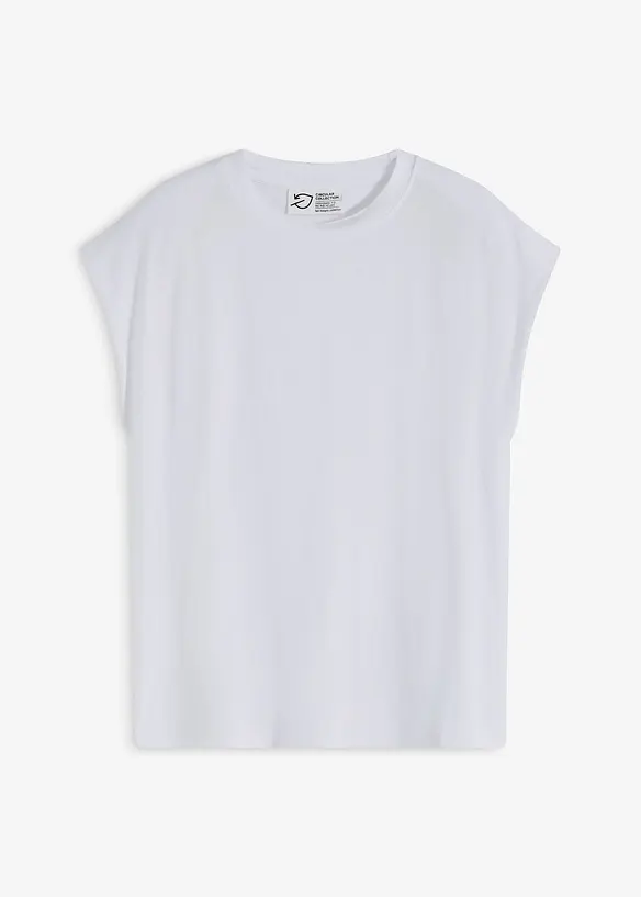 Oversized-T-Shirt aus softer Viskose in weiß von vorne - bonprix Oversized-T-Shirt aus softer Viskose in weiß von vorne - bonprix
