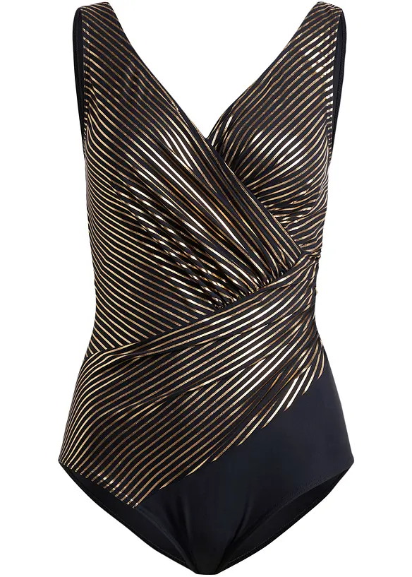 Shape-Badeanzug in schwarz von vorne - bonprix
