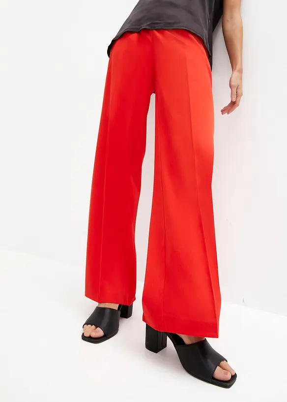 Marlenehose in Loose Fit in rot von vorne - bonprix Marlenehose in Loose Fit in rot von vorne - bonprix