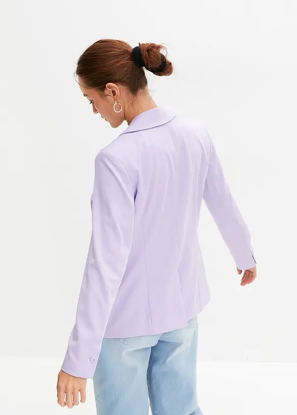 Blazer mit Knopfdetail in lila von hinten (im Anschnitt) - bonprix Blazer mit Knopfdetail in lila von hinten (im Anschnitt) - bonprix
