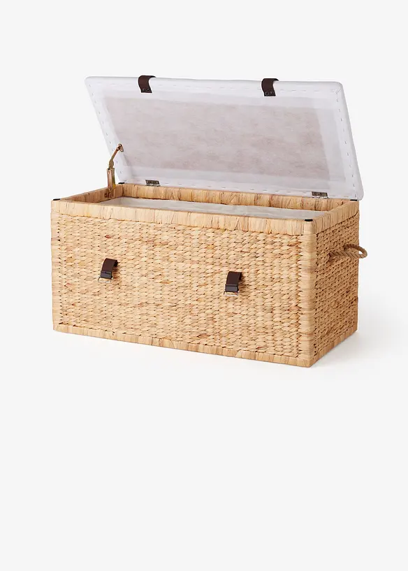 Sitztruhe in beige geöffnet - bonprix