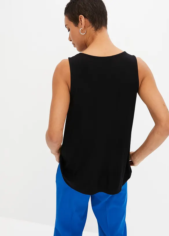 Top mit Zipper in schwarz von hinten (im Anschnitt) - bonprix Top mit Zipper in schwarz von hinten (im Anschnitt) - bonprix