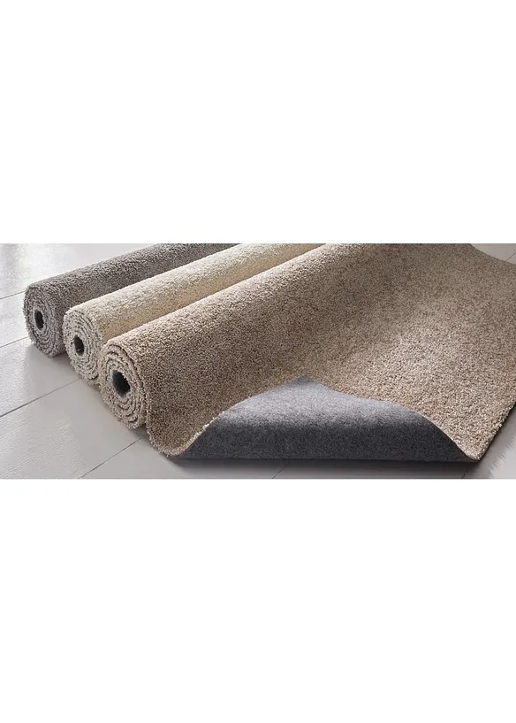 Waschbarer Teppich mit weichem Flor in braun Detailaufnahme vom Material - bonprix