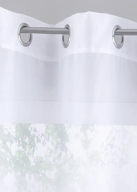 Transparente Gardine aus feinem Voile (1er Pack) in weiß - bonprix