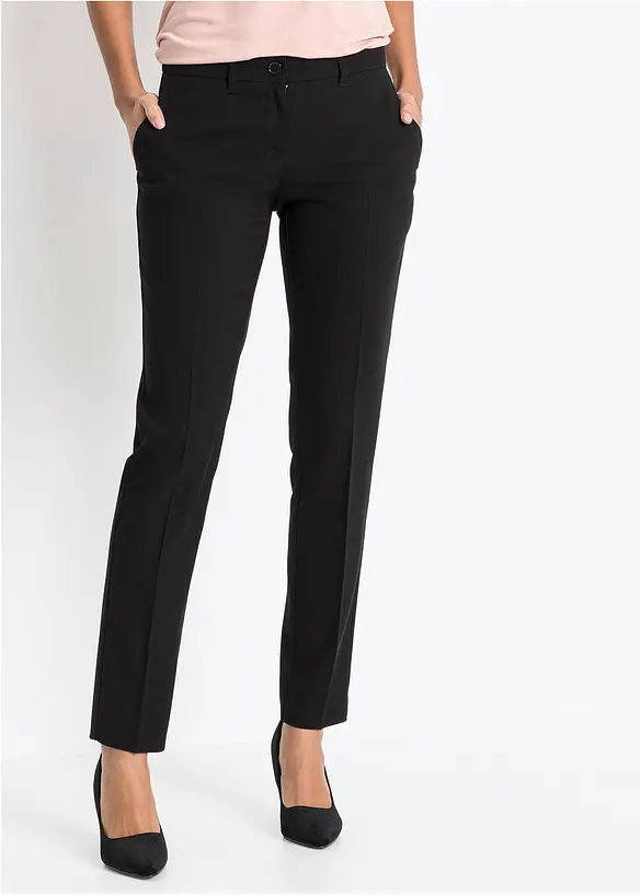 Anzugshose Petite in schwarz von vorne - bonprix