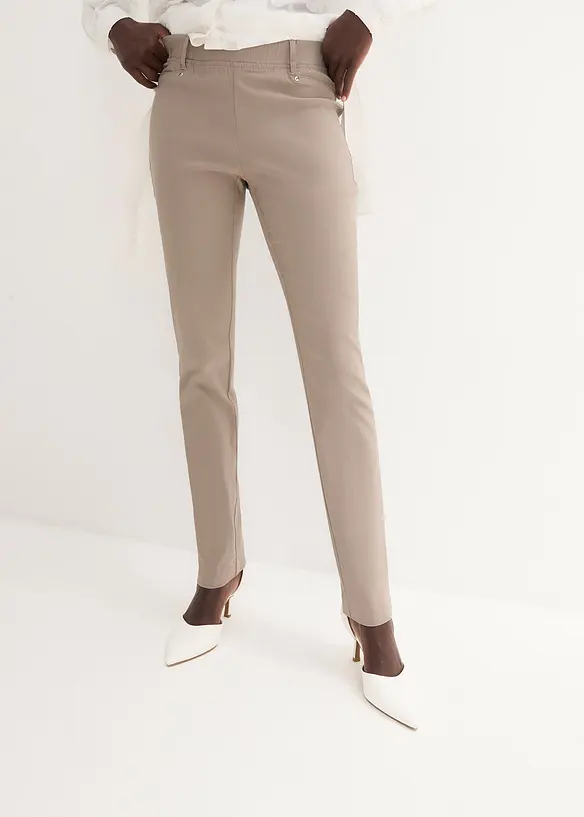 Bengalin-Hose aus Viskose-Mix in braun von vorne - bonprix