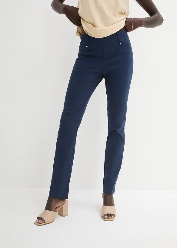 Bengalin-Hose aus Viskose-Mix in blau von vorne - bonprix