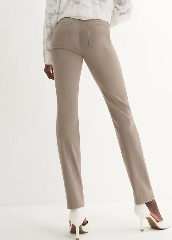Bengalin-Hose aus Viskose-Mix in braun von hinten - bonprix