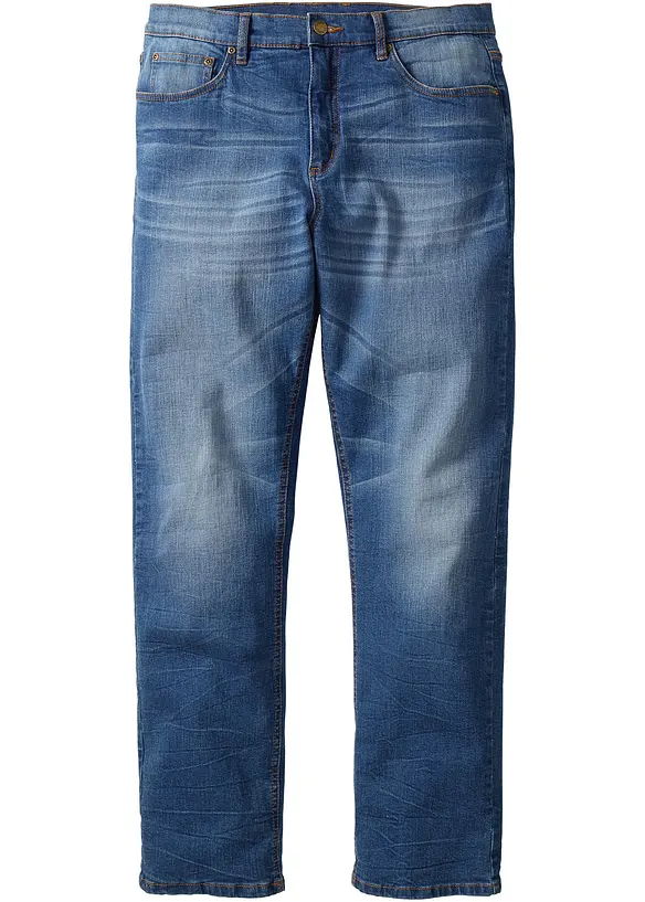 Classic-Fit-Jeans, Straight in blau von vorne - bonprix