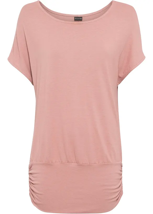 Shirt aus softem Viskose-Mix in rosa von vorne - bonprix