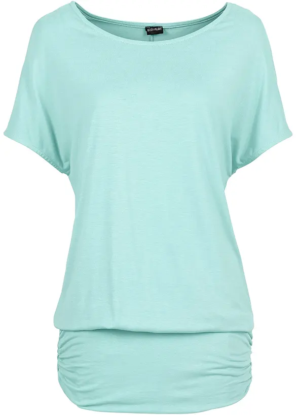 Shirt aus softem Viskose-Mix in grün von vorne - bonprix