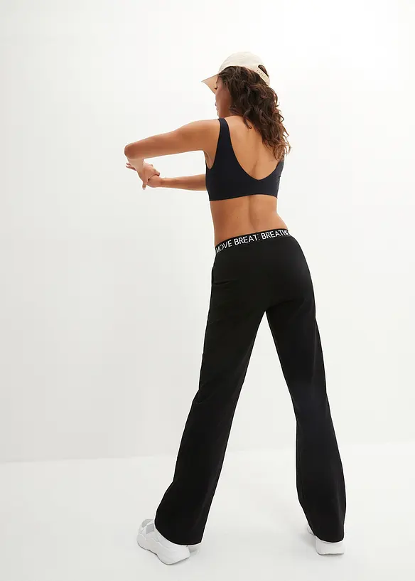 Sporthose mit Elastikbund in schwarz von hinten - bonprix Sporthose mit Elastikbund in schwarz von hinten - bonprix