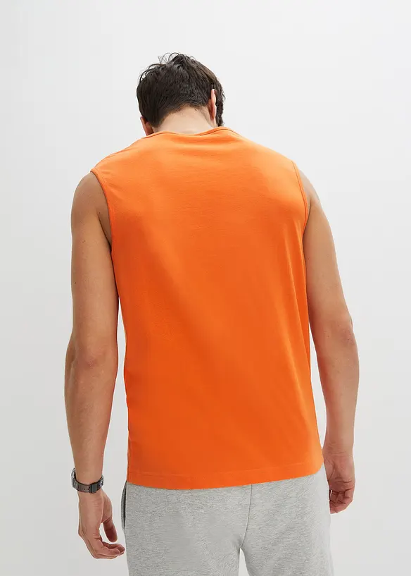Muskelshirt (3er Pack) in orange von hinten (im Anschnitt) - bonprix Muskelshirt (3er Pack) in orange von hinten (im Anschnitt) - bonprix