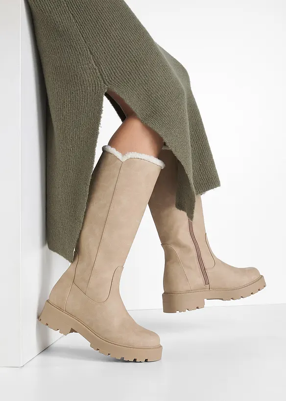 Stiefel in beige - bonprix
