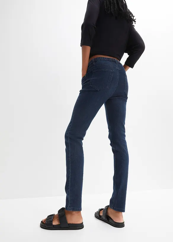 Jeggings in blau von hinten - bonprix