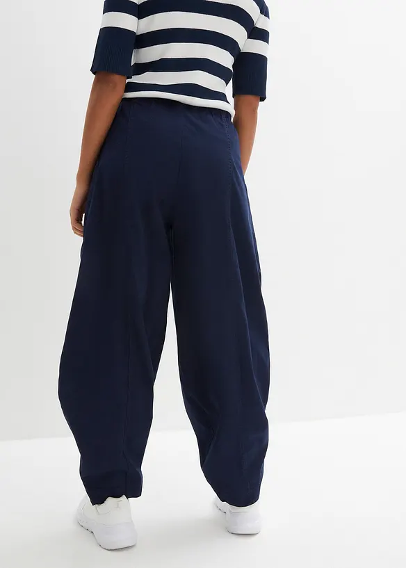 Ballonhose aus elastischem Baumwoll-Mix in blau von hinten - bonprix Ballonhose aus elastischem Baumwoll-Mix in blau von hinten - bonprix