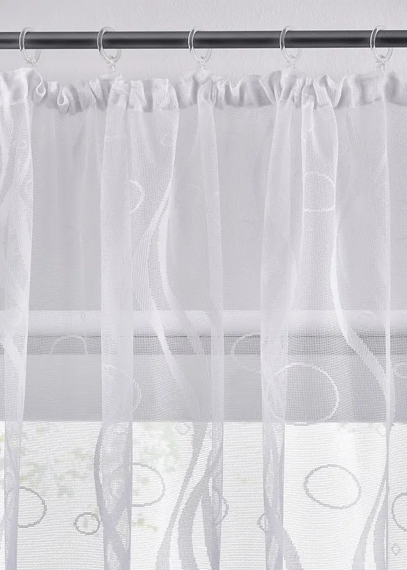 Jacquard Gardine (1er-Pack) in weiß - bonprix