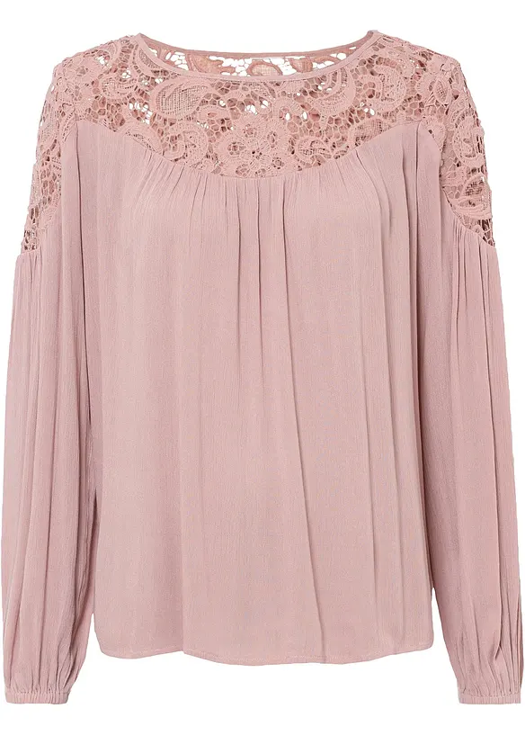 Tunika aus fließender Viskose in rosa von vorne - bonprix Tunika aus fließender Viskose in rosa von vorne - bonprix