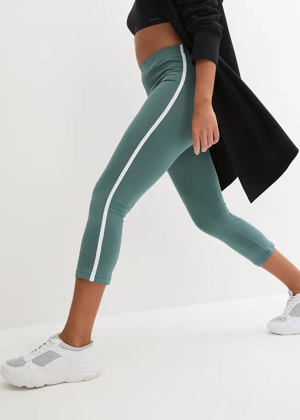 ¾ Sport-Leggings in grün von vorne - bonprix ¾ Sport-Leggings in grün von vorne - bonprix
