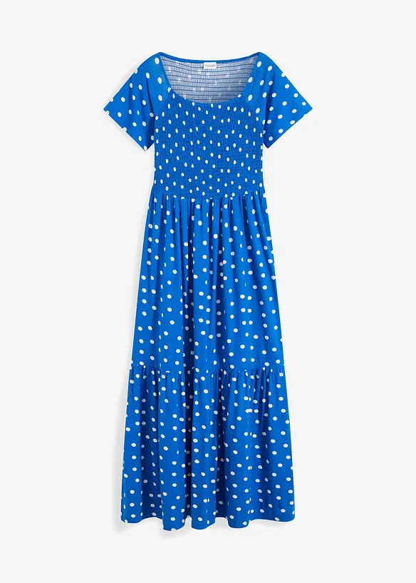 Maxikleid aus fließender Viskose in blau von vorne - bonprix