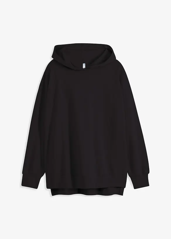 Hoodie aus reiner Baumwolle in schwarz von vorne - bonprix Hoodie aus reiner Baumwolle in schwarz von vorne - bonprix