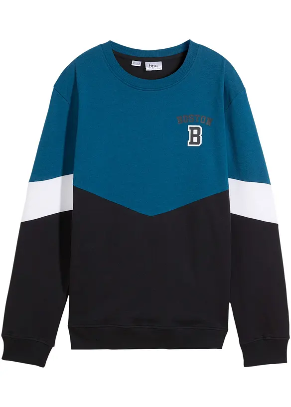 Sweatshirt in schwarz von vorne - bonprix