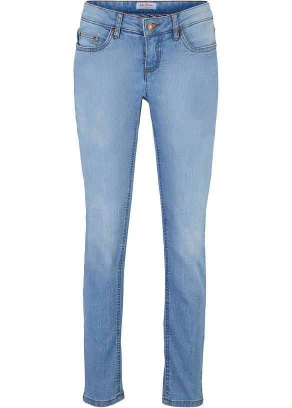 Skinny Jeans Mid Waist, Stretch in blau - bonprix